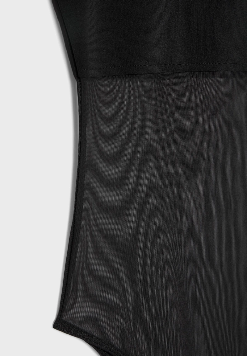 Боди из сетки без рукавов