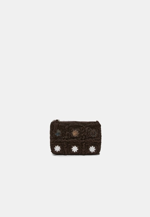 Мини-сумка через плечо крючком с зеркалами- Заказать в России