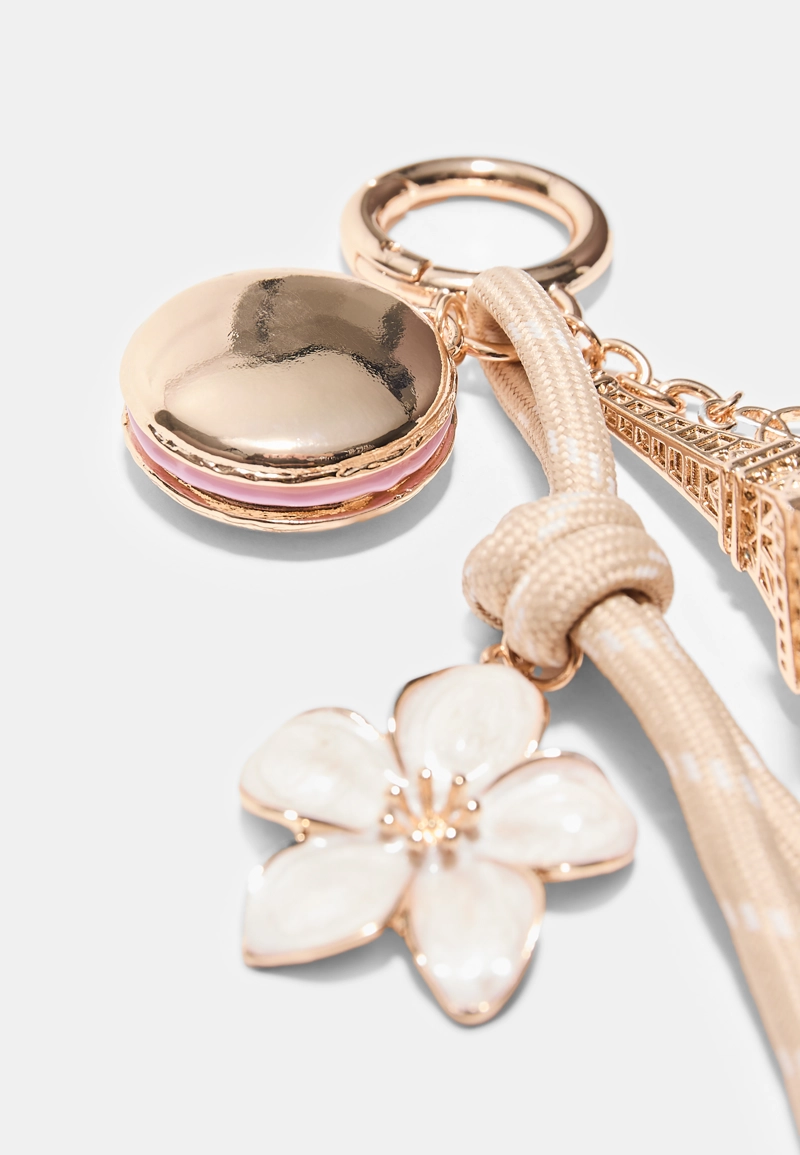 Брелок-подвеска Эйфелева башня и макаруны