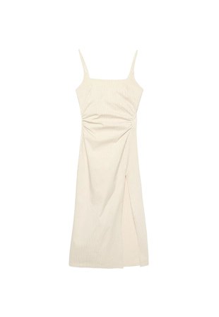 Платье миди из бенгалина с квадратным вырезом- Заказать в России