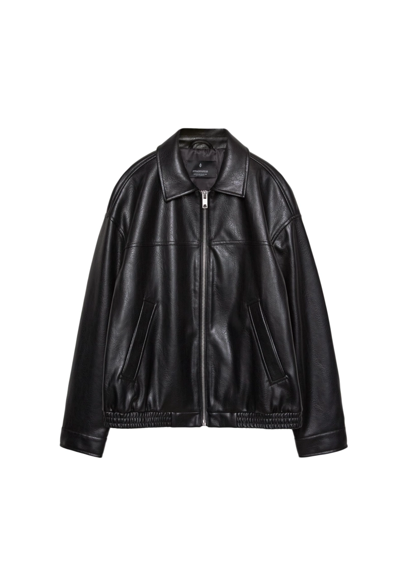 Куртка оверсайз из искусственной кожи