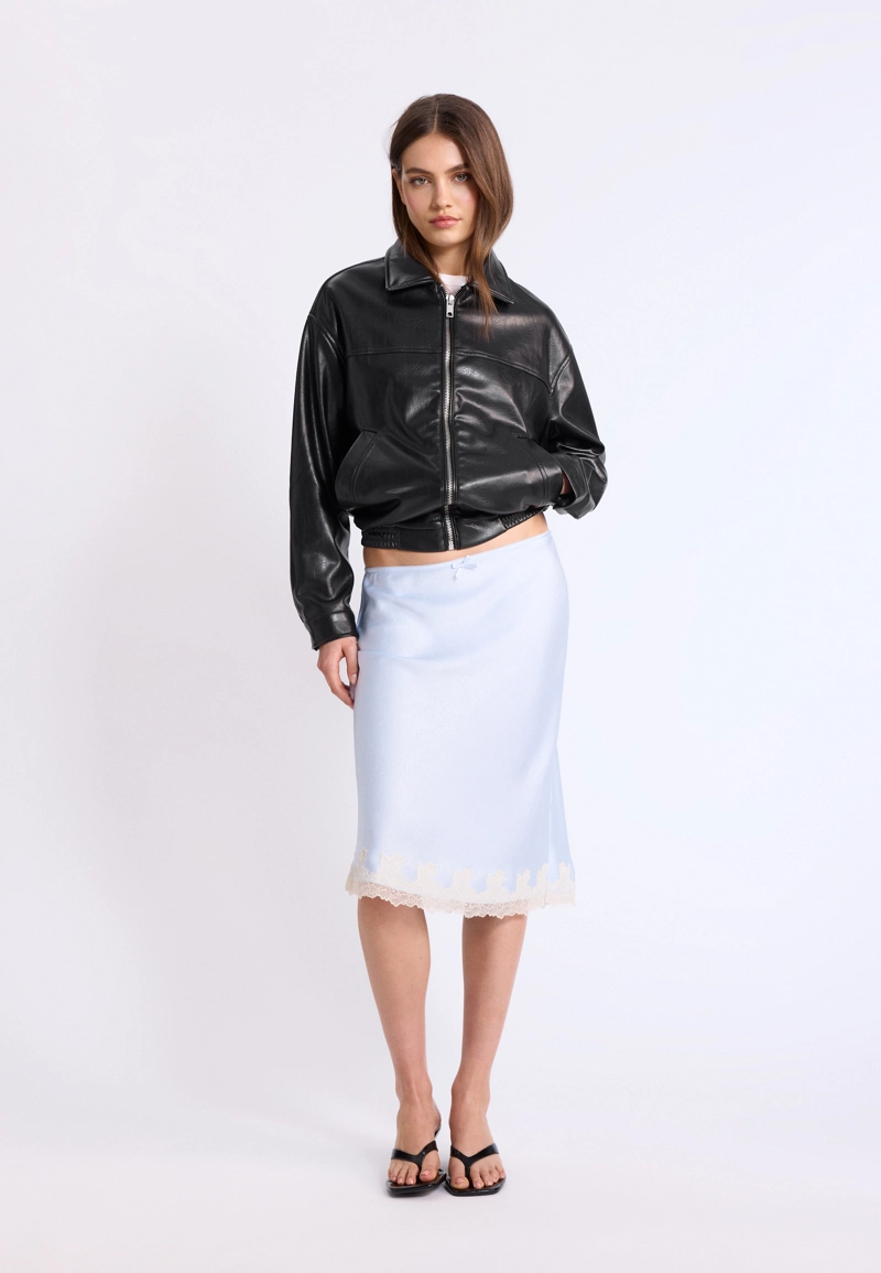 Куртка оверсайз из искусственной кожи