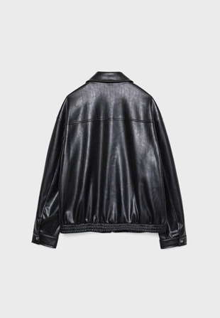 Куртка оверсайз из искусственной кожи- Заказать в России