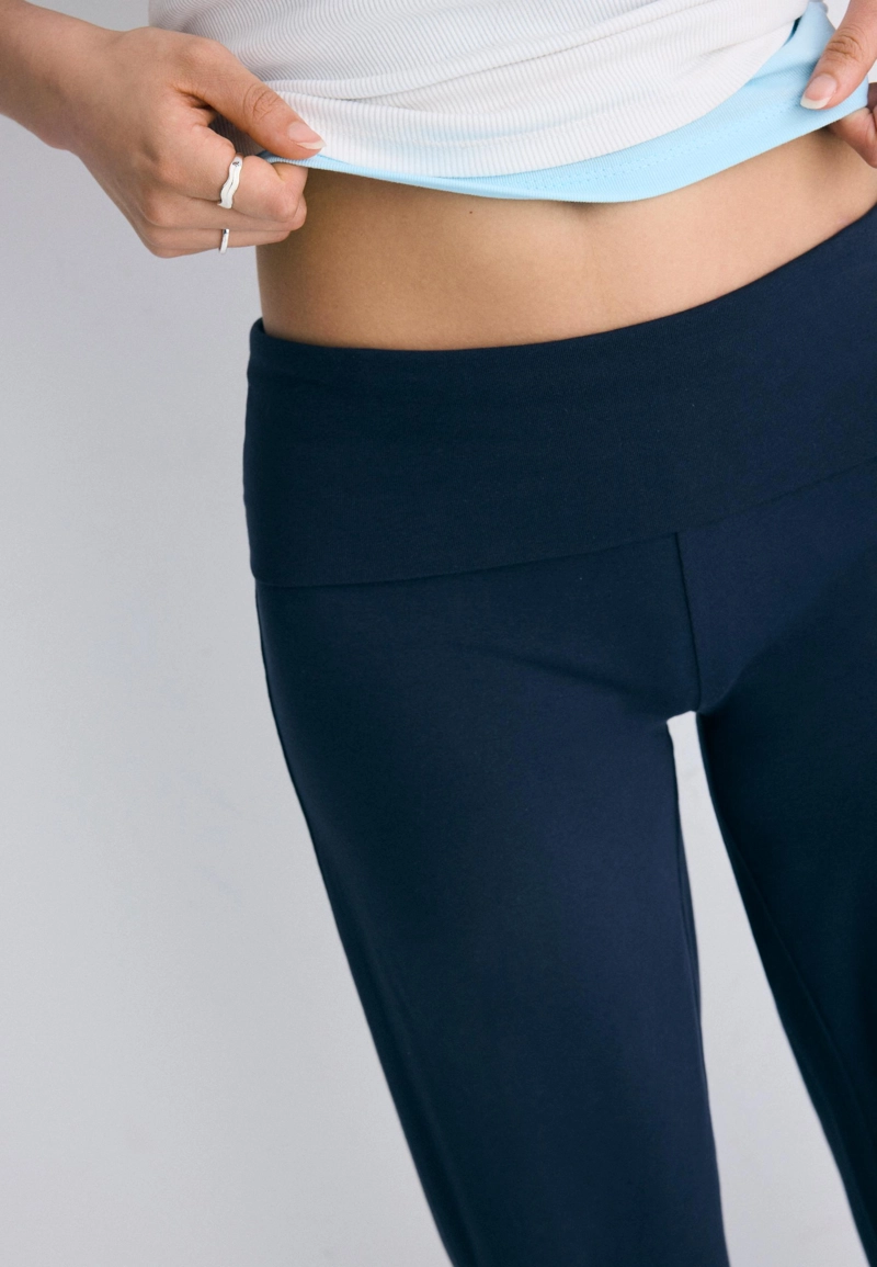 Леггинсы с отворотом на талии