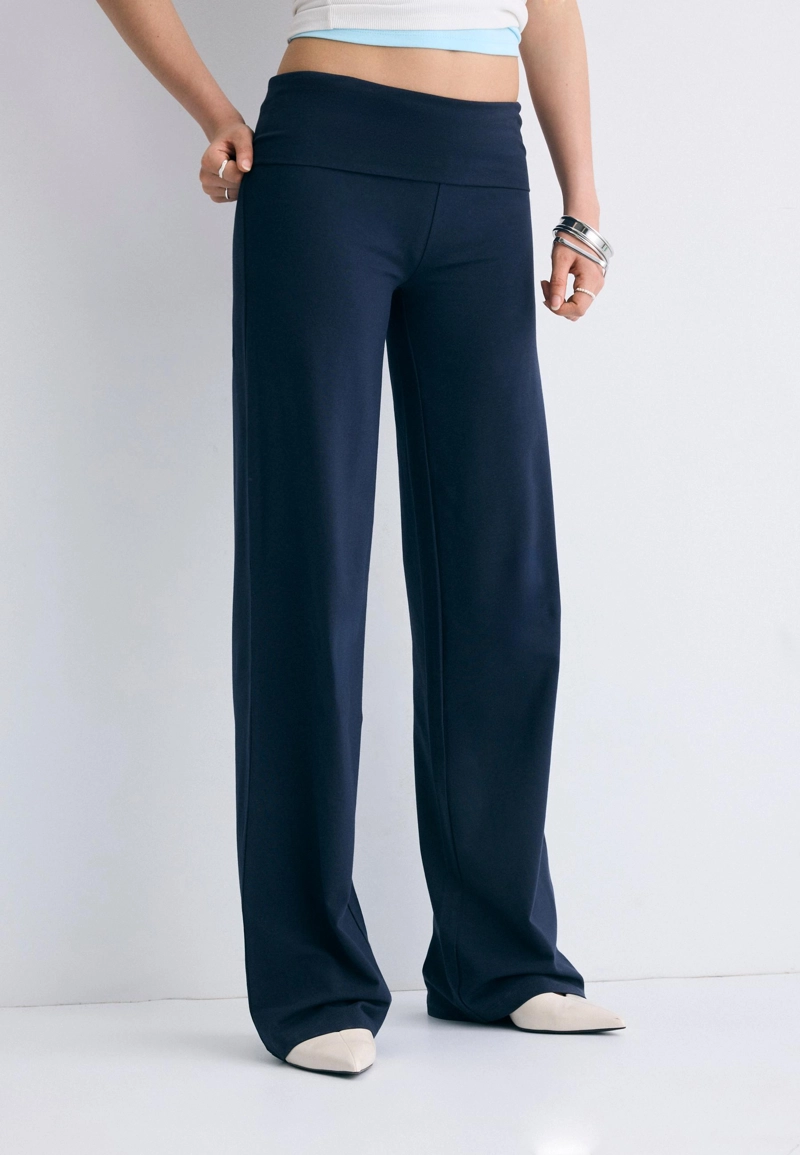 Леггинсы с отворотом на талии