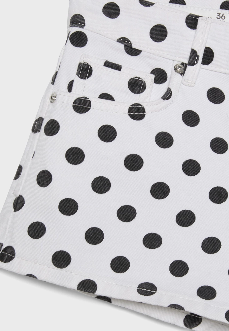 Шорты с принтом в горошек