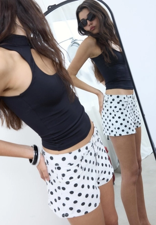 Шорты с принтом в горошек- Заказать в России