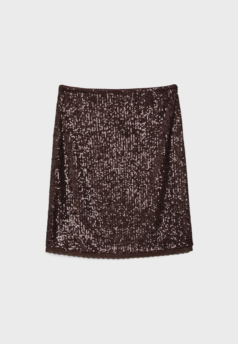 Юбка миди с пайетками