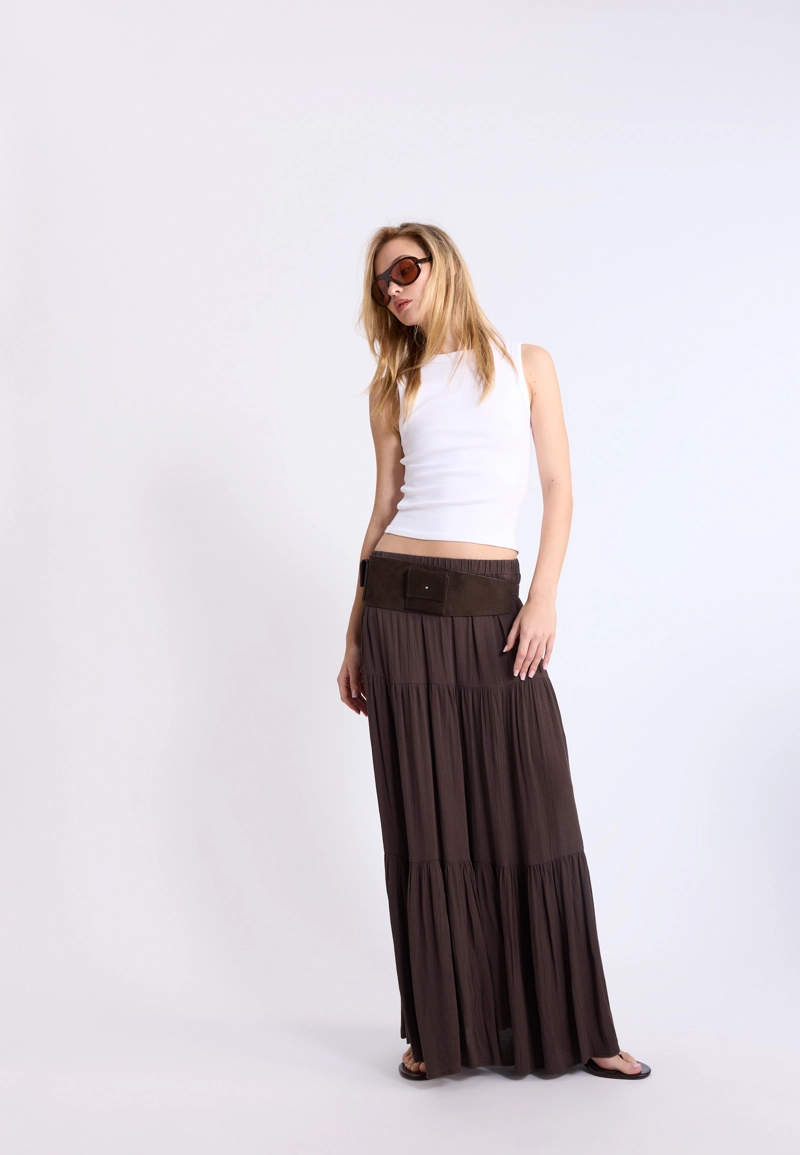 Юбка миди в стиле бохо