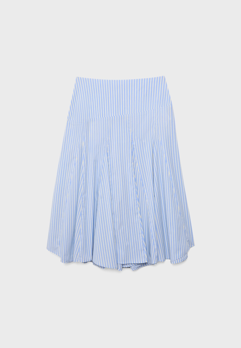 Юбка миди из поплина с асимметричным подолом