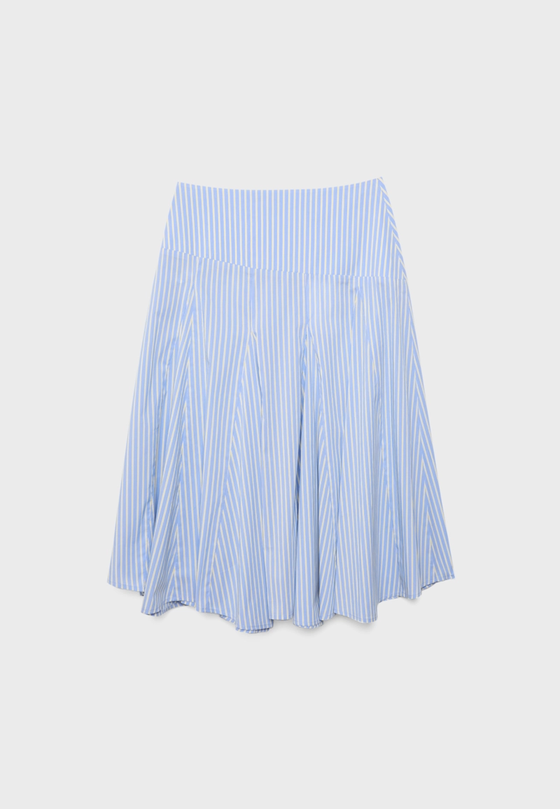 Юбка миди из поплина с асимметричным подолом