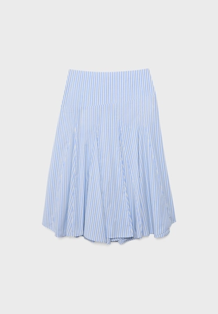 Юбка миди из поплина с асимметричным подолом- Заказать в России