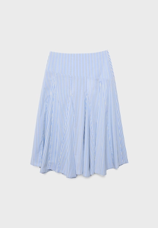 Юбка миди из поплина с асимметричным подолом- Заказать в России