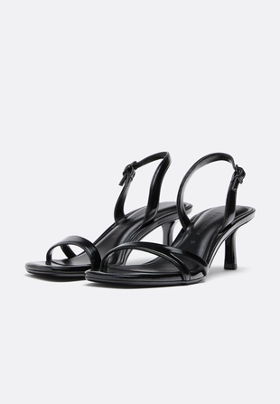 Босоножки на каблуке с вырезами- Заказать в России