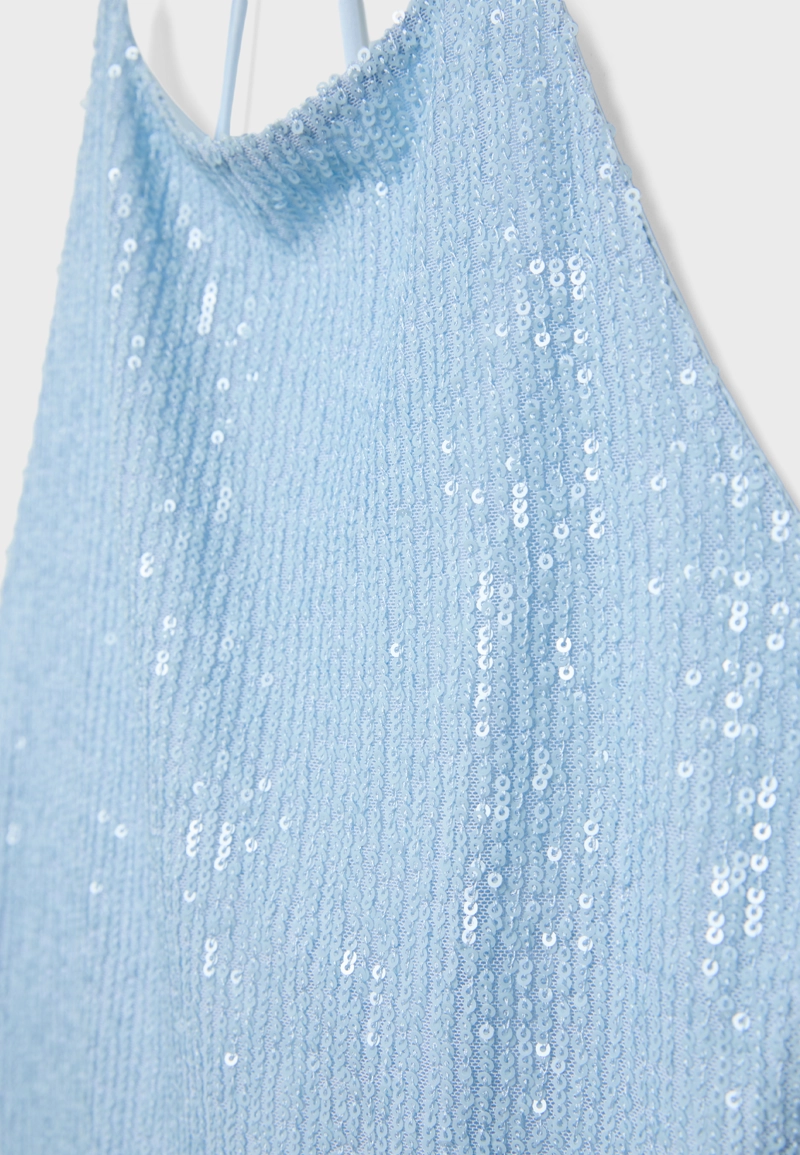 Укороченный топ с пайетками