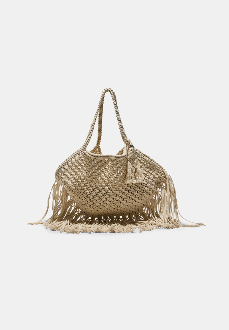 Сумка на плечо с бахромой макраме