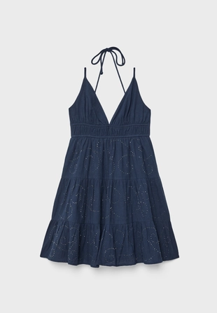 Короткое платье с блестящей отделкой на спине- Заказать в России