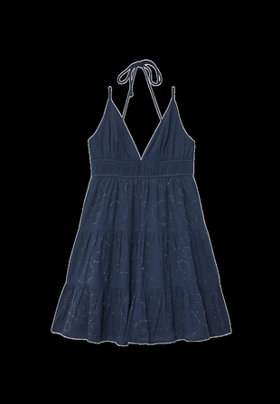 Короткое платье с блестящей отделкой на спине- Заказать в России