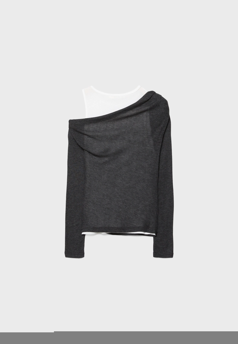 Асимметричная двойная футболка