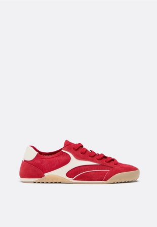 Кроссовки из сетки с кожаными деталями- Заказать в России