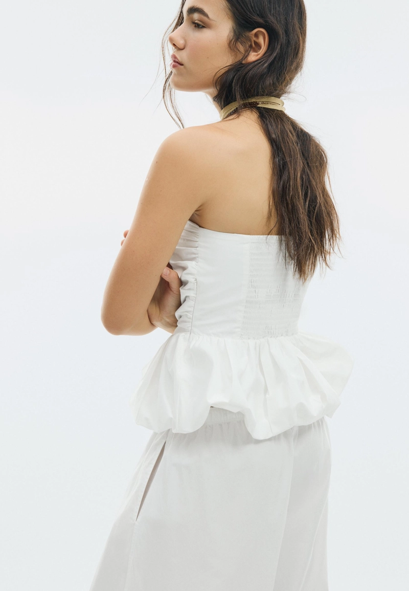 Топ-бюстье с объемным низом