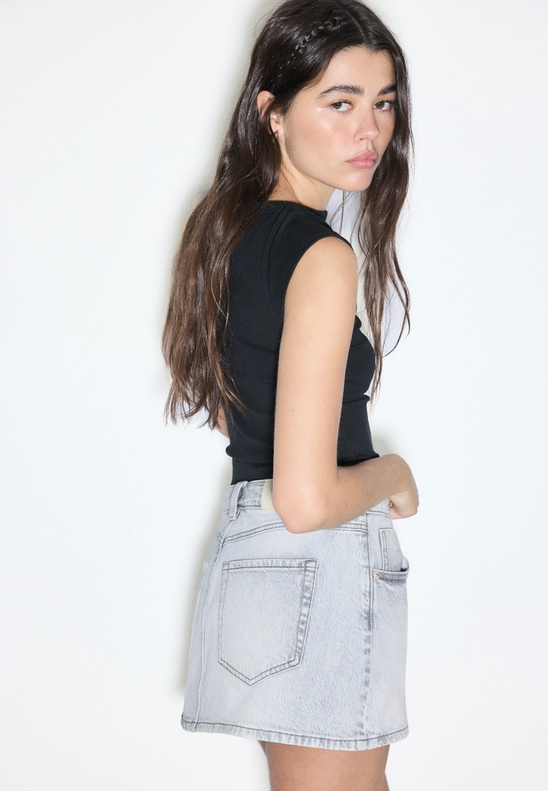 Джинсовая юбка-шорты D62