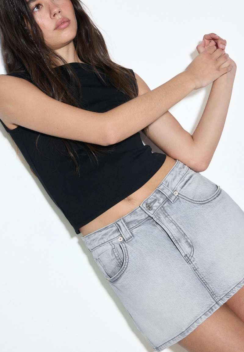 Джинсовая юбка-шорты D62