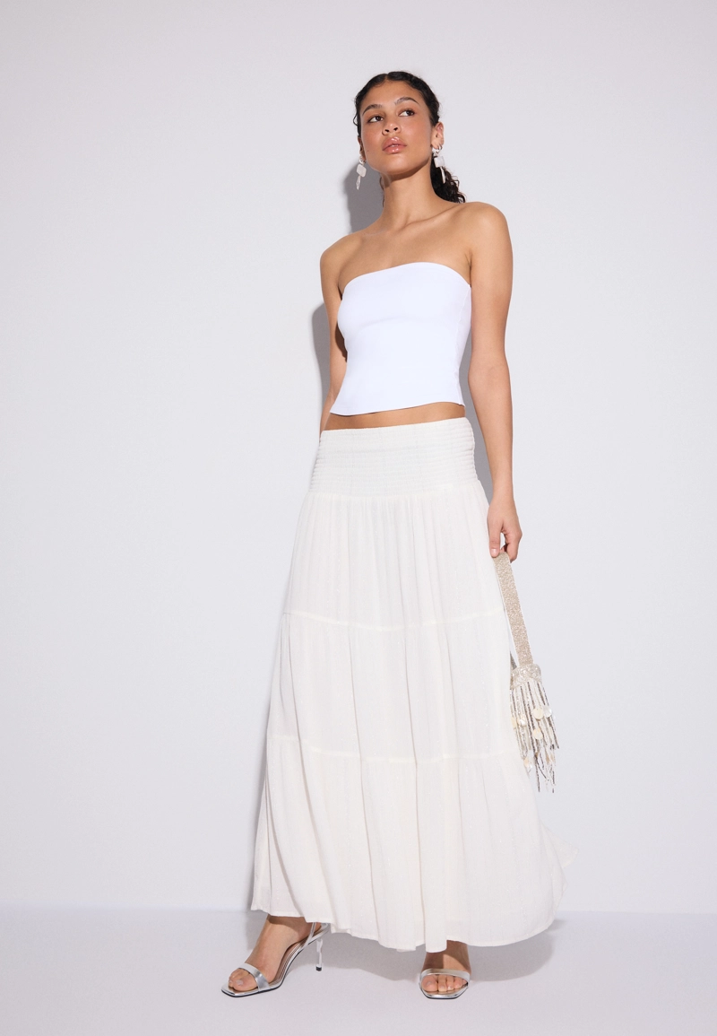 Юбка с металлизированной нитью