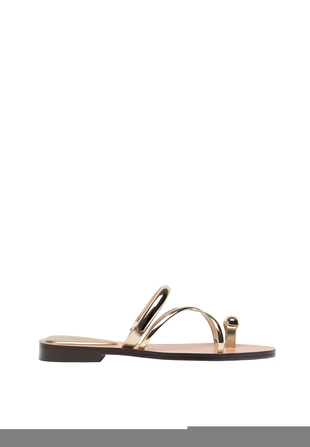 Сандалии с декором на плоской подошве- Заказать в России