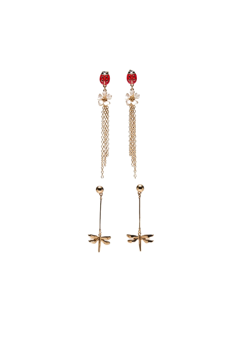 Набор из 2 длинных серег Garden