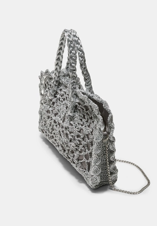 Сумка-тоут из металлизированного крючком- Заказать в России