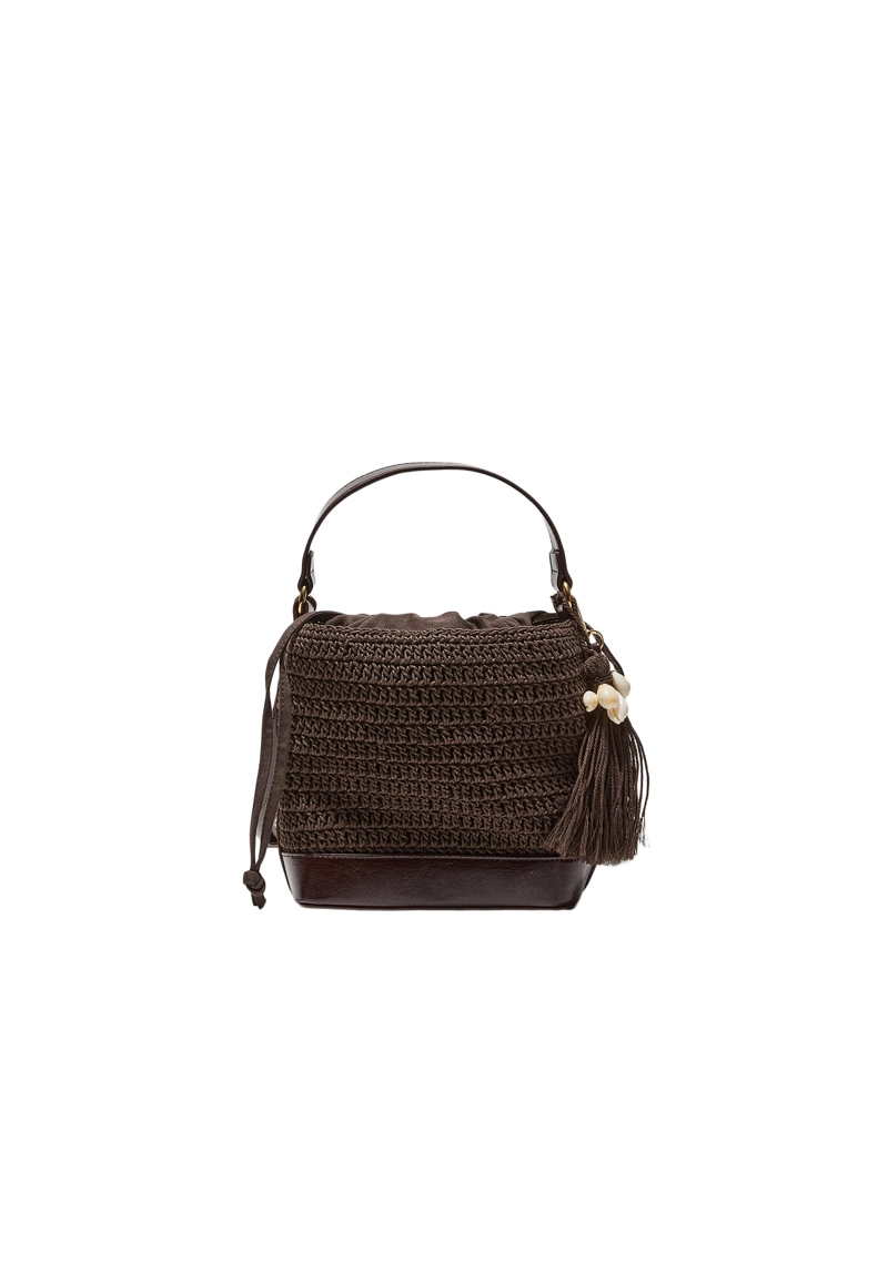 Комбинированная сумка-мешок из кроше