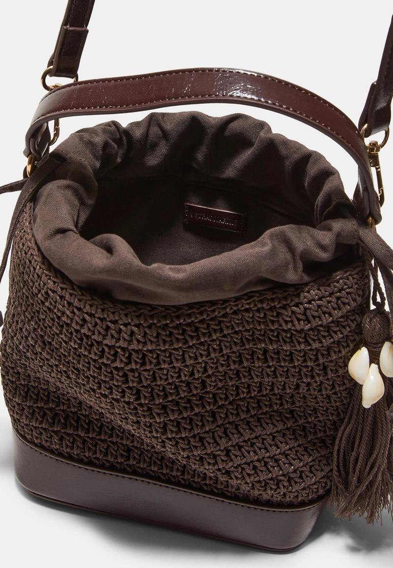 Комбинированная сумка-мешок из кроше