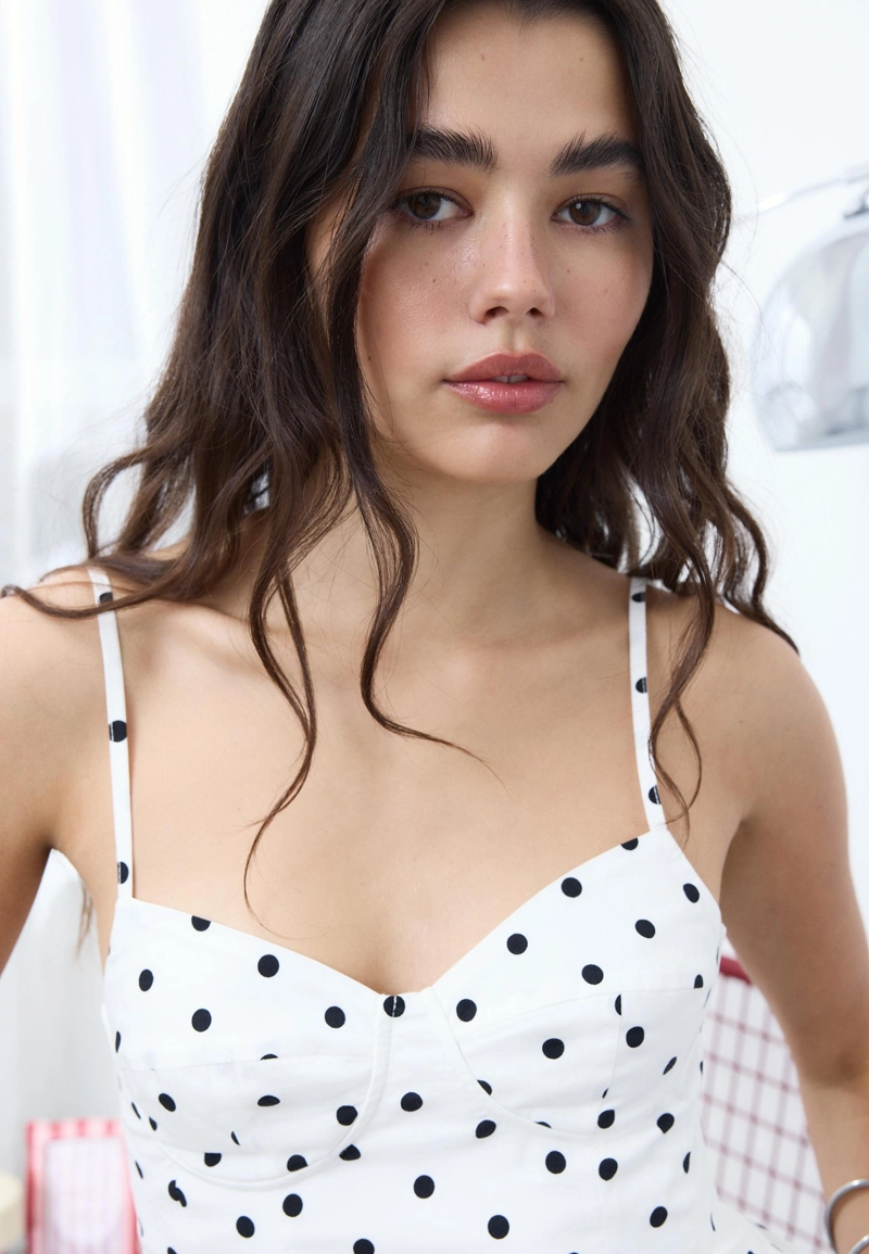 Топ на бретелях со складками