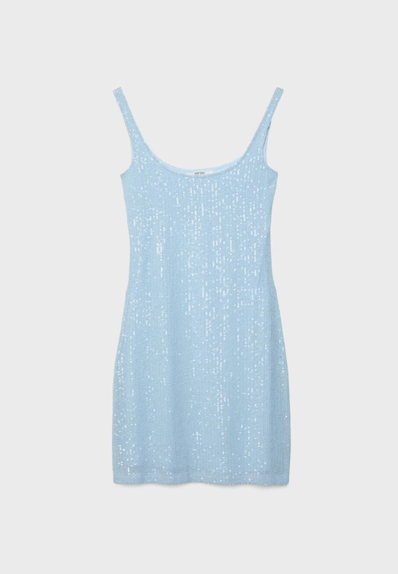 Платье мини с пайетками