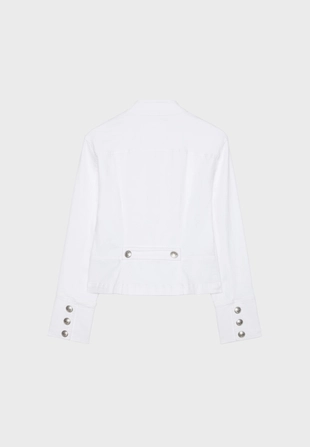 Джинсовая куртка в стиле милитари- Заказать в России