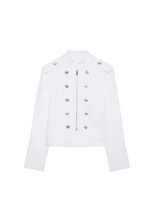 Джинсовая куртка в стиле милитари- Заказать в России