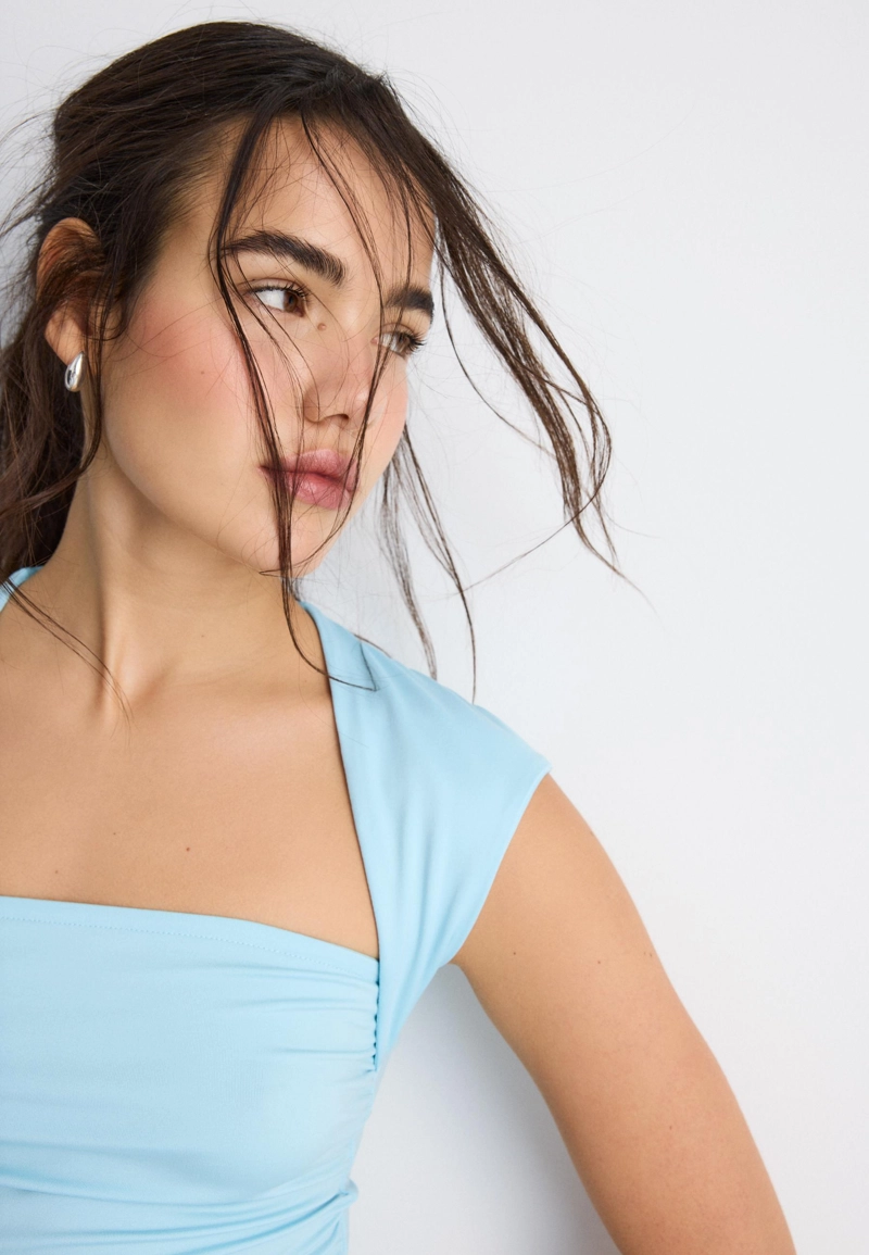 Майка из полиамида с квадратным вырезом