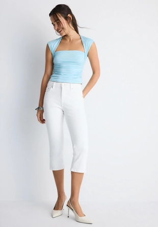 Майка из полиамида с квадратным вырезом- Заказать в России