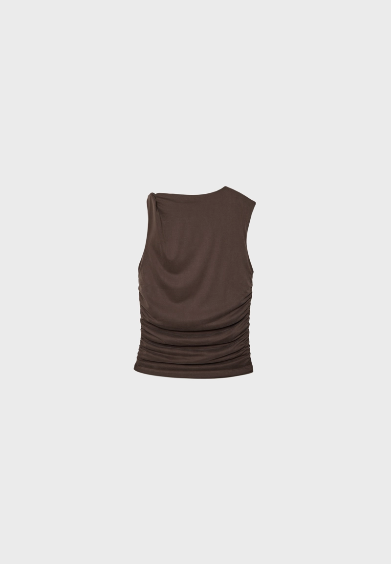 Приталенный топ с драпировкой