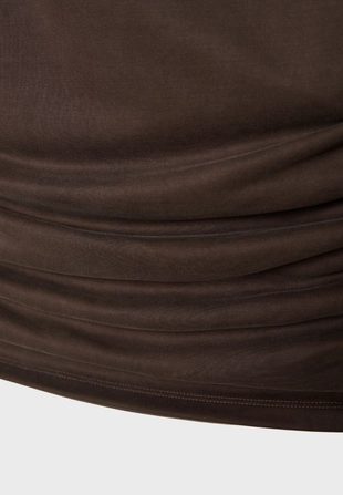 Приталенный топ с драпировкой- Заказать в России