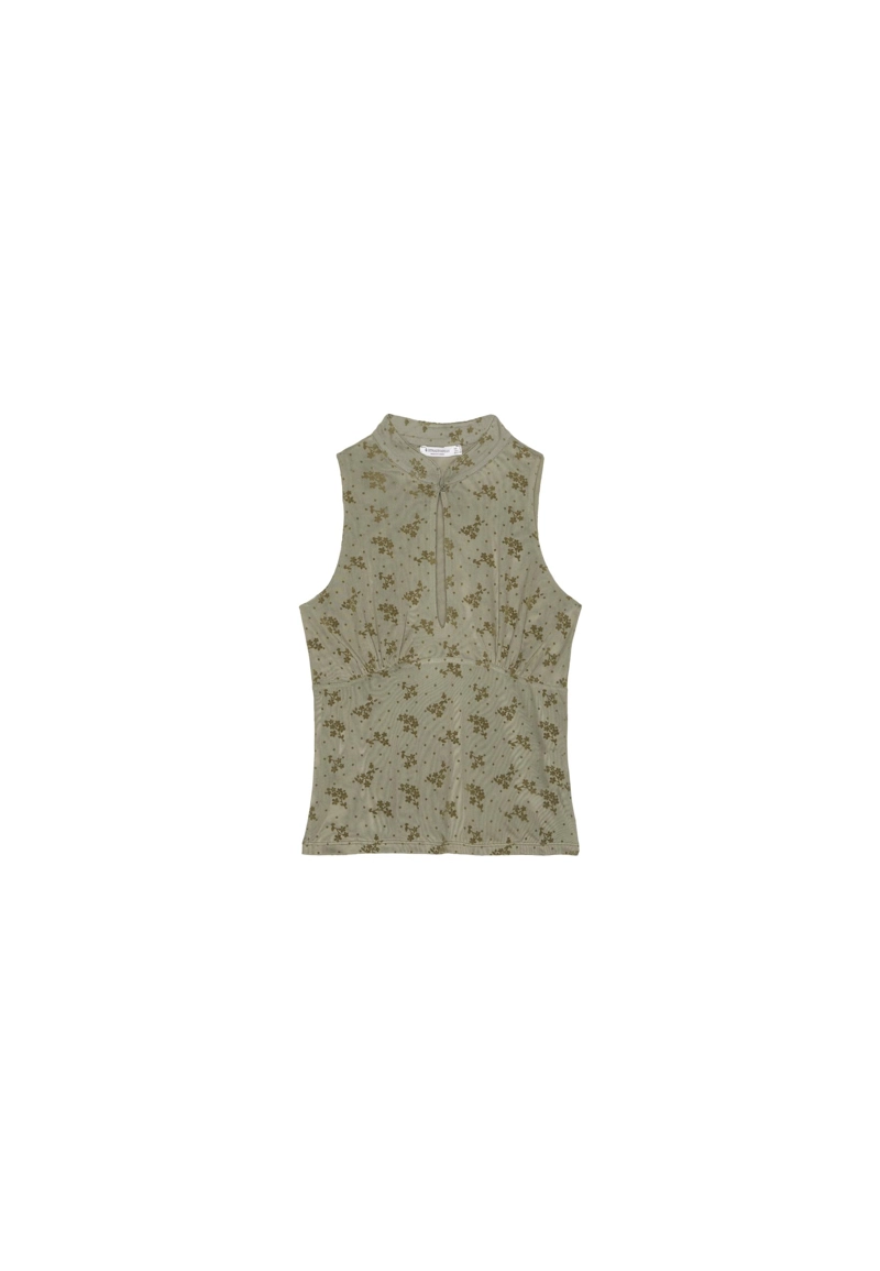 Топ без рукавов в стиле ципао