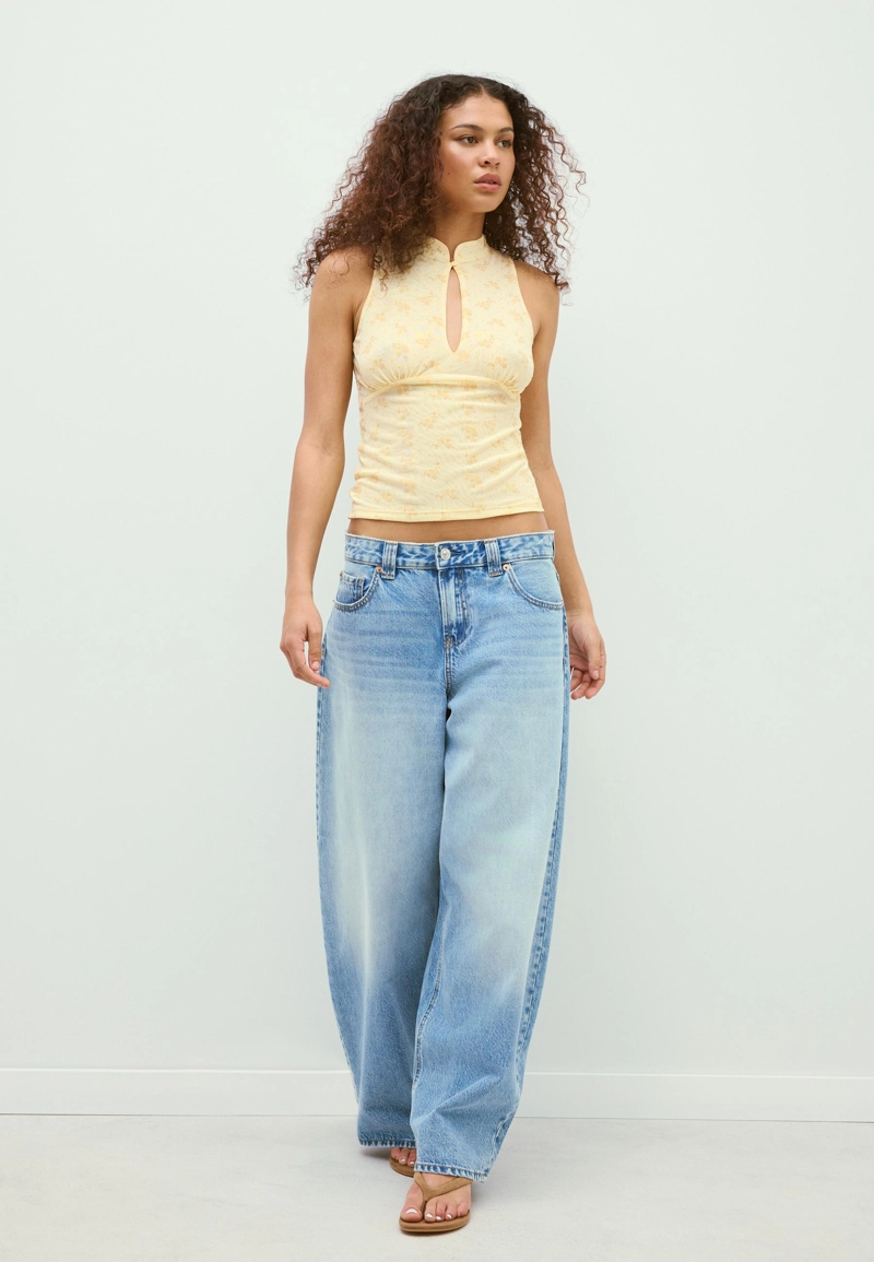 Топ без рукавов в стиле ципао