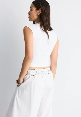 Майка из полиамида с квадратным вырезом- Заказать в России