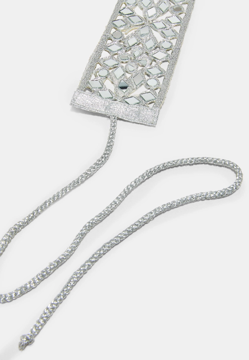 Ремень с зеркальными вставками