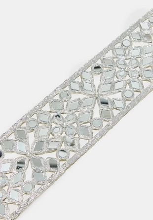 Ремень с зеркальными вставками- Заказать в России