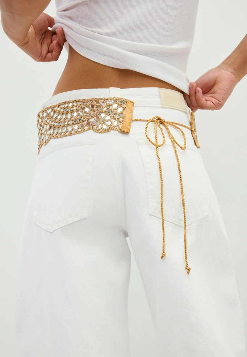 Ремень с зеркальными волнами