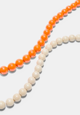 Orange|0258/111/350 - Stradivarius Набор из 2 ожерелий с бусинами