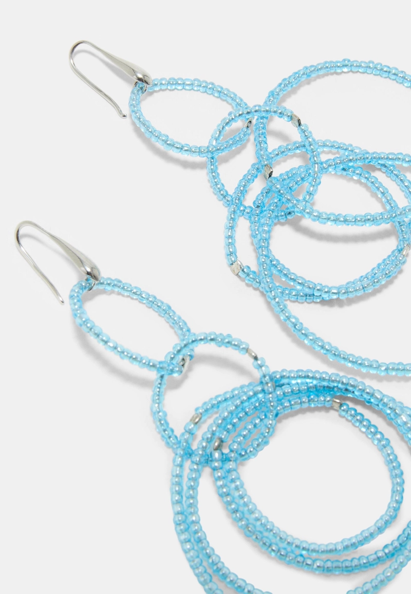 Длинные серьги с бусинами