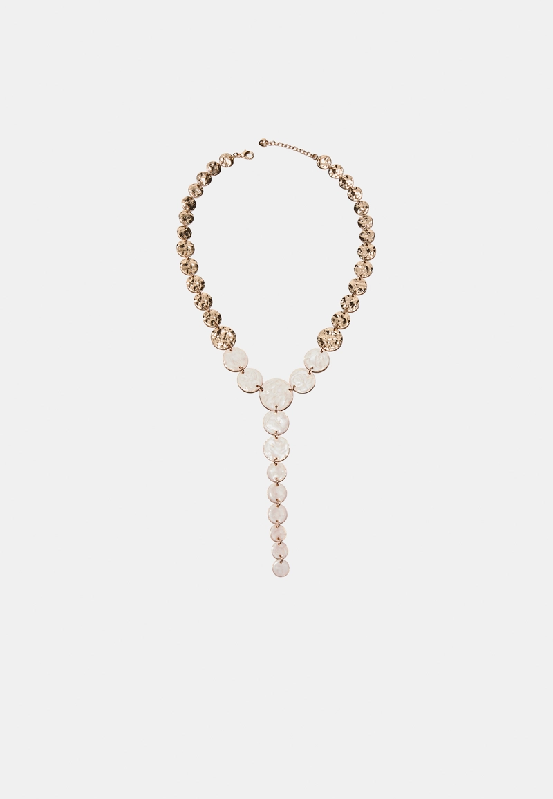 Колье-лассо с эмалированной текстурой